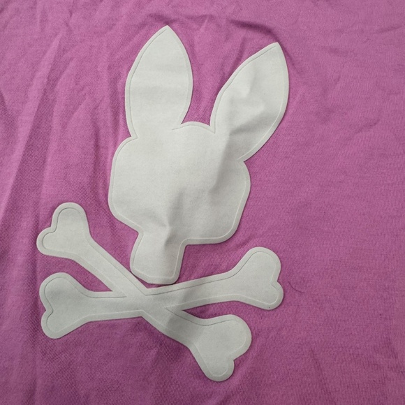 Psycho Bunny Houston Graphic Tee Violet Pima Kids Size 10 12 - Picture 2 of 7